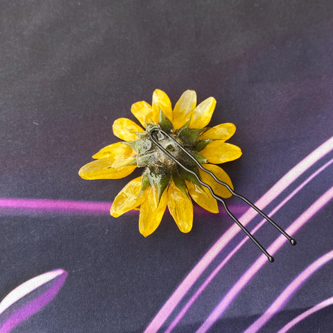 Gelbe Sonnenblume Haarpin Haarstecker Haarkamm Haarschmuck