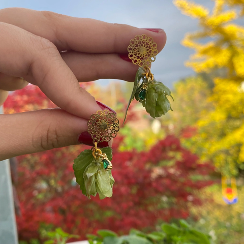 Hop Earrings Studs Stainless Steel Bavarian Tradition Holiday Oktoberfest Kirchweih