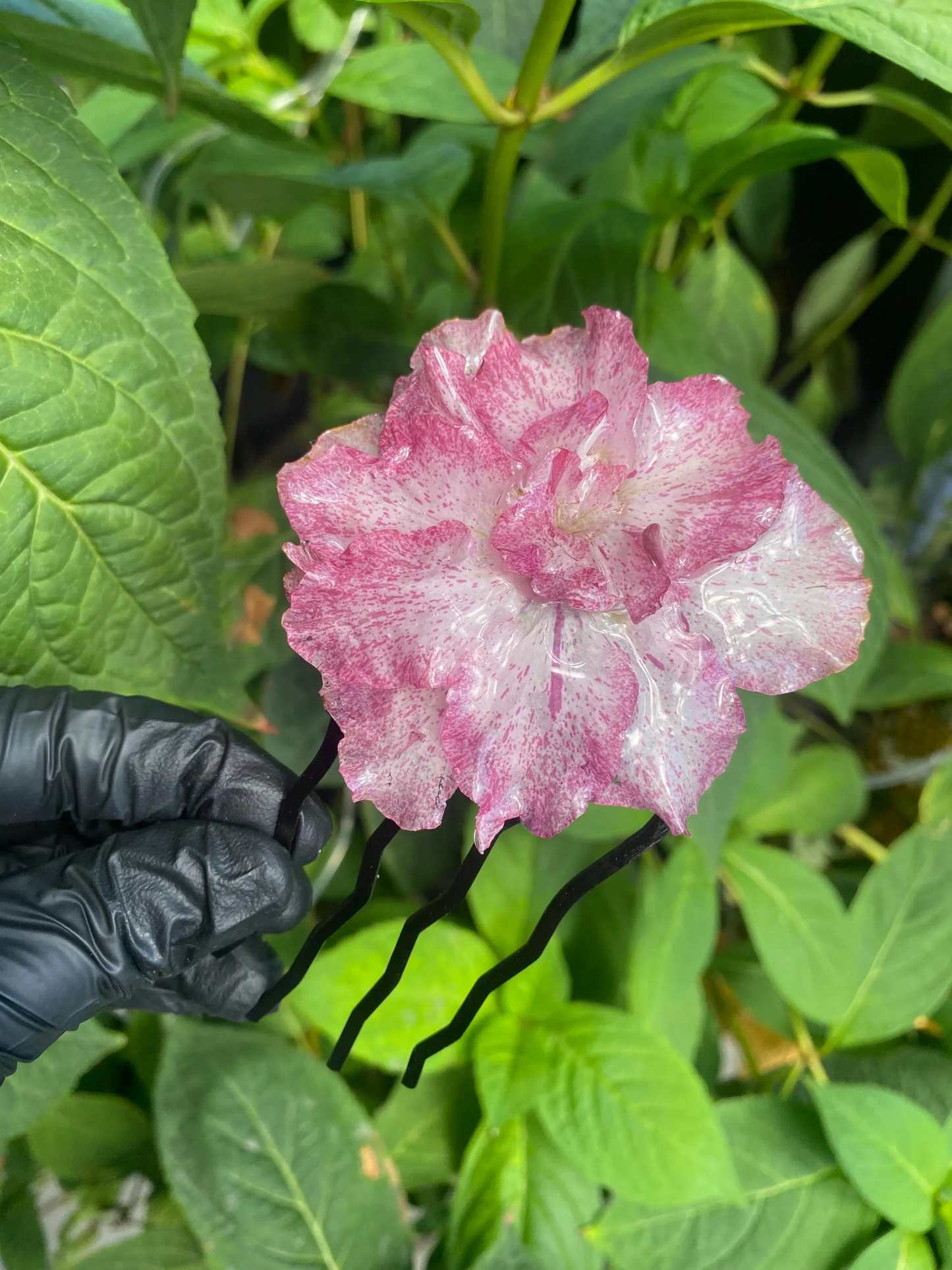 Pinker Weiß Rosa Azaleen Haarpin Haarstecker Haarkamm Haarschmuck