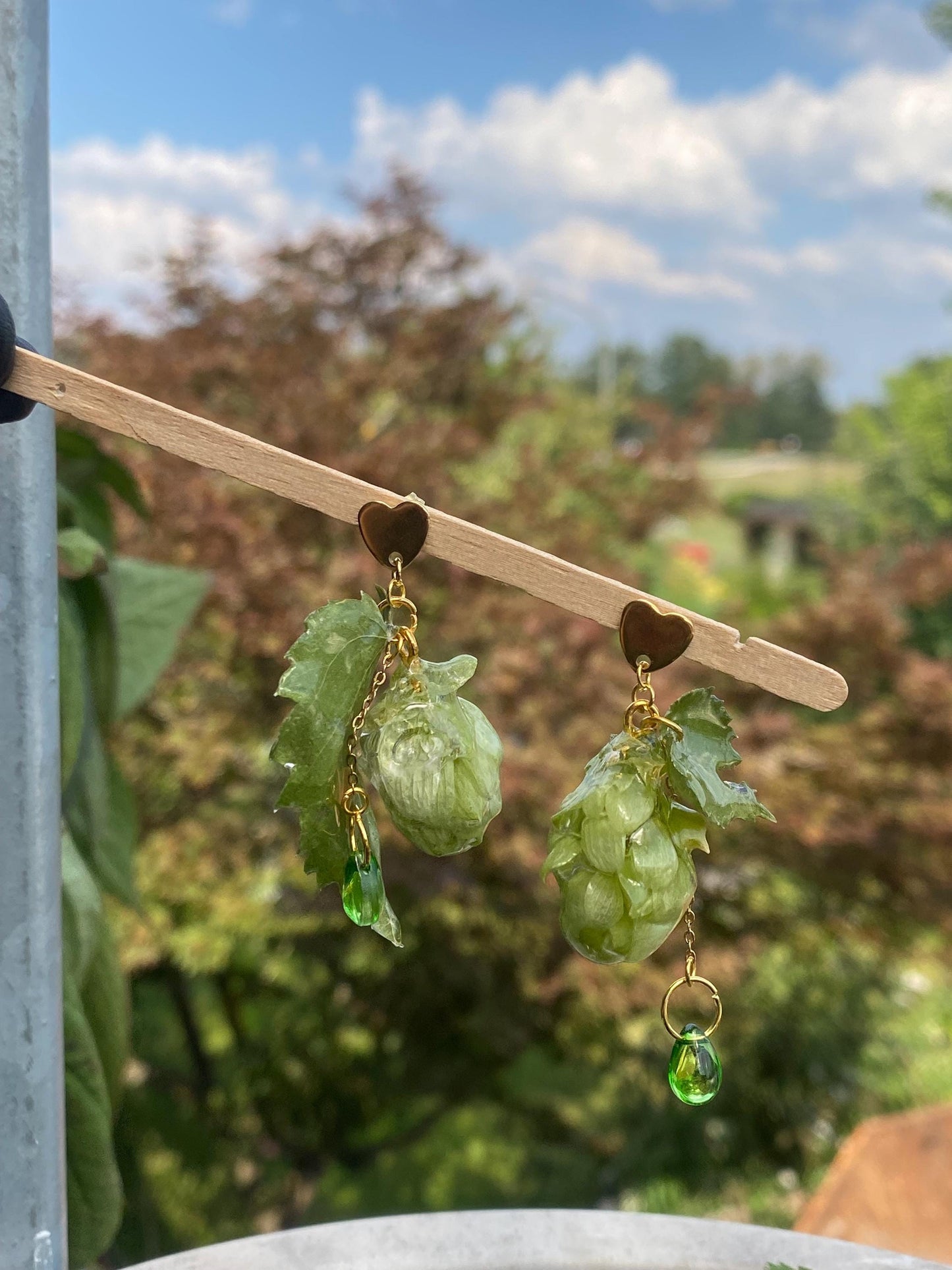 Hopfen Ohrringe Ohrstecker Edelstahl Bayrisch Tradition Festtag Oktoberfest Kirchweih