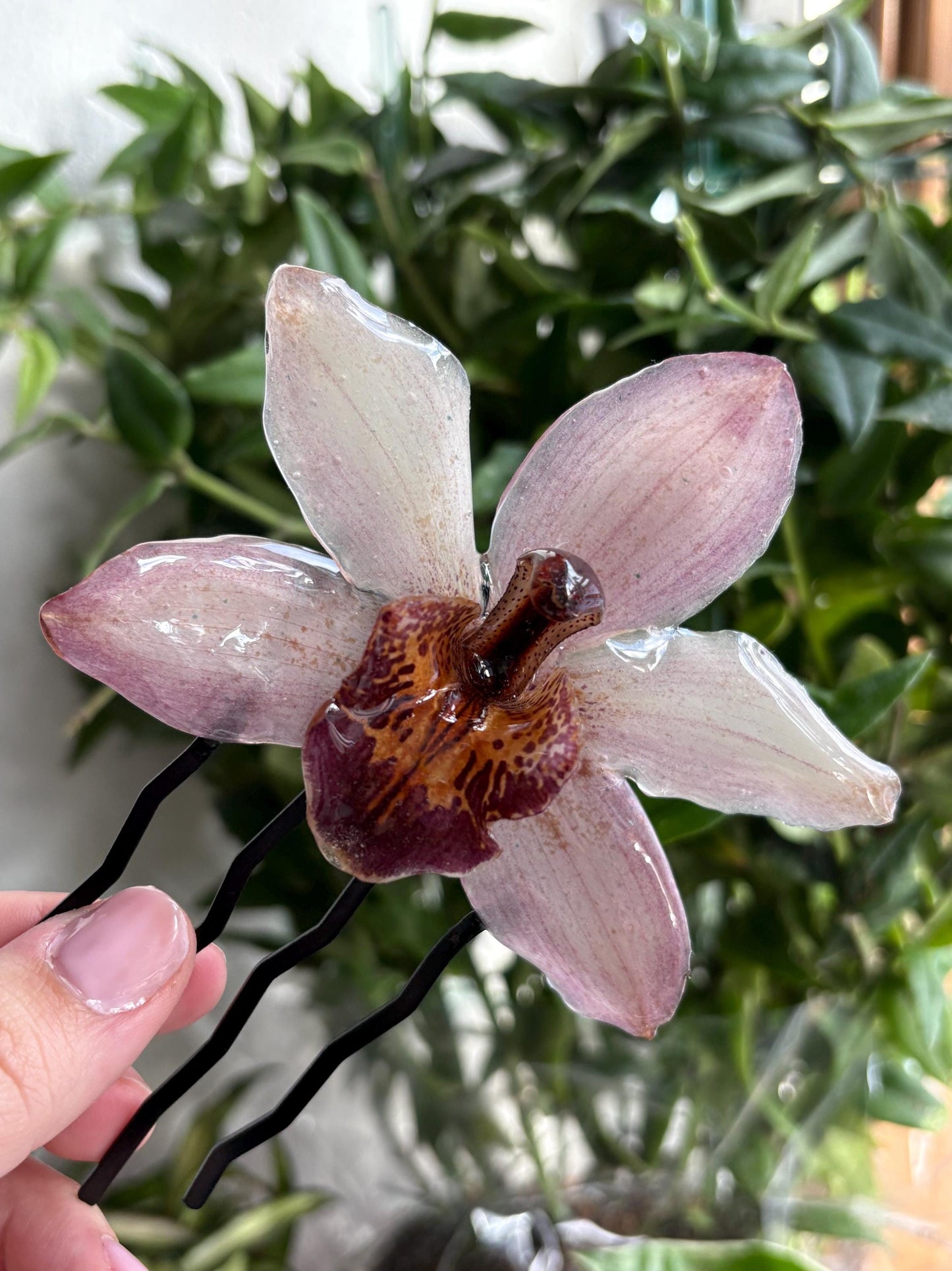 Babyrosa Hellrosa Rosa Cymbidium Orchideen Haarstecker Haarschmuck